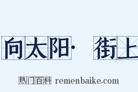 向太阳·街上是什么意思的图片
